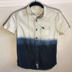 Boys Abercrombie Kids dip dyed button down.